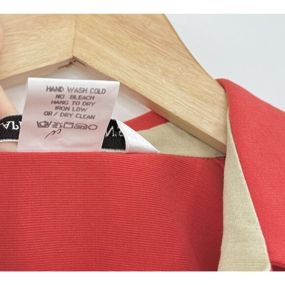 Draper & Damon’s Bright Red Open Front U Lined Blazer Sweater Sz 12‎ Canada - Picture 8 of 11